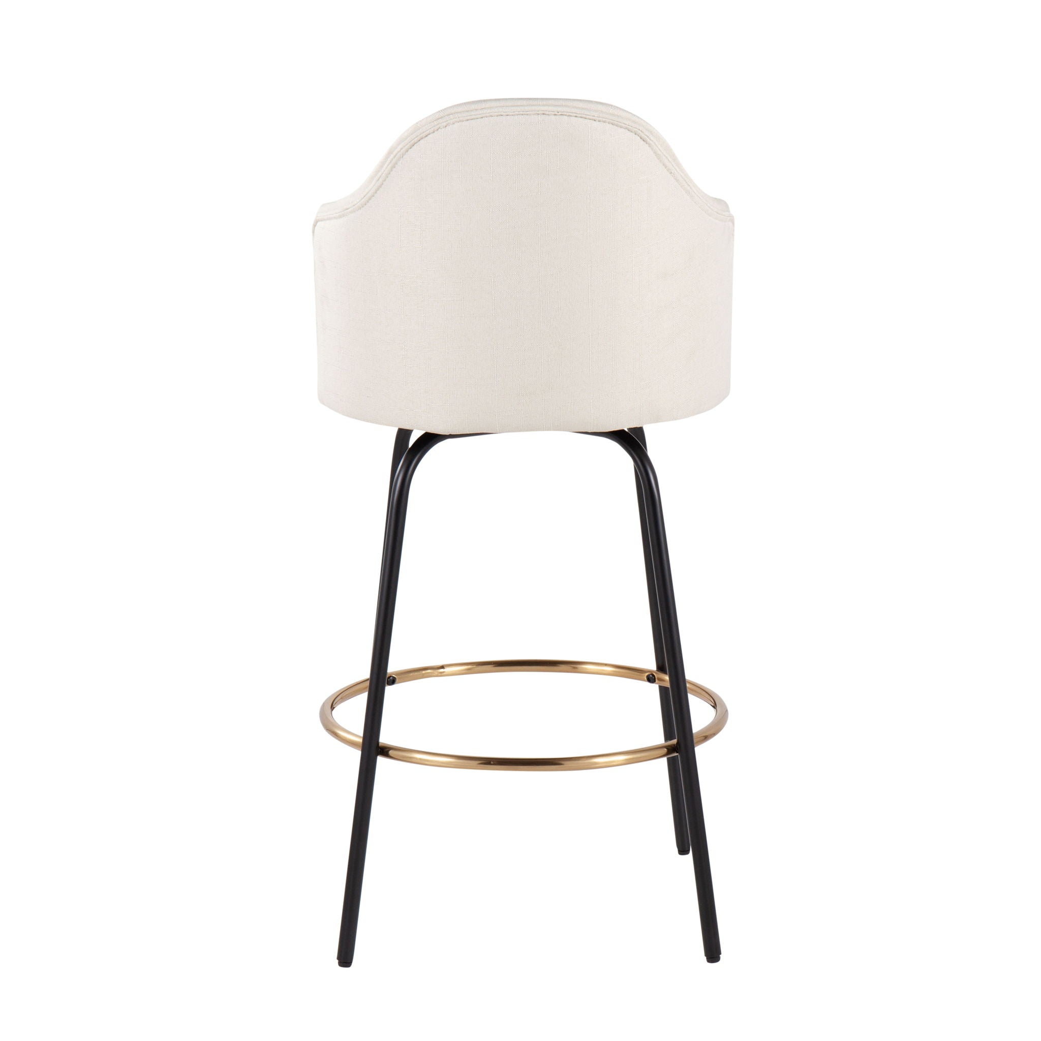 Ahoy - Contemporary Fixed Height Counter Stool Round Footrest (Set of 2) by HouseOfZazla