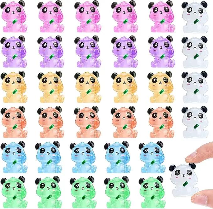 35 Pcs Mini Panda Figurines Luminous Miniature Cute Resin Animals Glow in The Dark Tiny Panda Landscape Decoration Resin Figures DIY Accessories Ornament Craft Party Cake Topper by GreenHaven Gardens