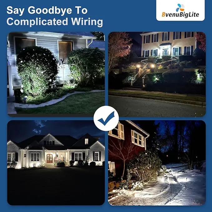 Solar Lights Outdoor Waterproof: IP65 Led Spot Light Decorations for Garden Patios - 3 Lighting Modes Solar Powered for Yard - Dust to Dawn Uplighting Landscape Pathway Drive 2PC White by GreenHaven Gardens