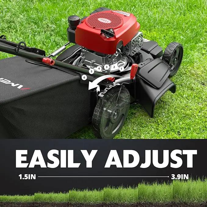 Self Propelled Gas Lawn Mower, 21" with 170cc 4-Cycle OHV Engine 3-in-1 RWD Self-Propelled Lawn Mower (AV8621S1) by GreenHaven Gardens