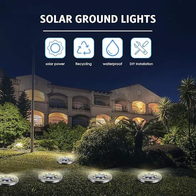 Solar Ground Lights - 16 Pack, In-Ground Pathway Lights for Garden, Lawn, Yard, Patio, Driveway, Steps and Walkway - White by GreenHaven Gardens