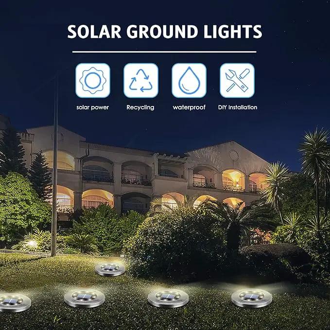Solar Outdoor Lights 12 Packs, Waterproof Solar Pathway Lights Bright In-Ground Lights Lighting Decor for Garden, Lawn, Patio, Yard, Driveway, Step and Walkway Warm Light by GreenHaven Gardens