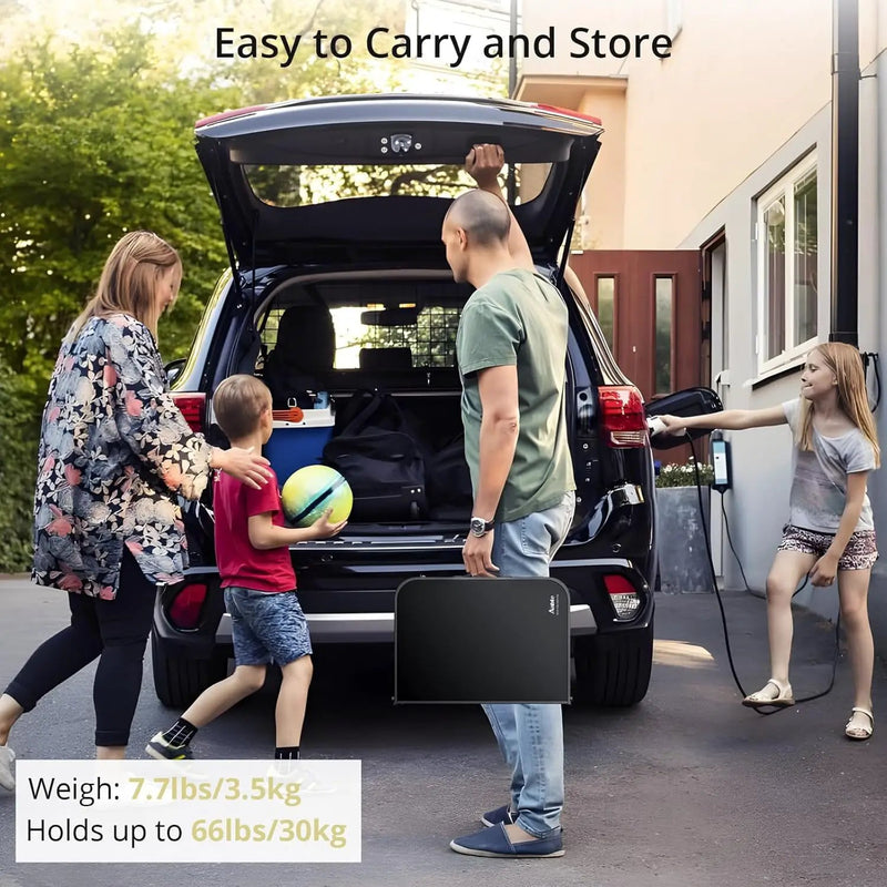 Folding Camping Table, 36" x 24" Portable Table Adjustable Height Max 28 inch Aluminum Folding Table with Storage Net, Lightweight, Portable Handle for Travel, Outdoor, Backyard (Black) by GreenHaven Gardens