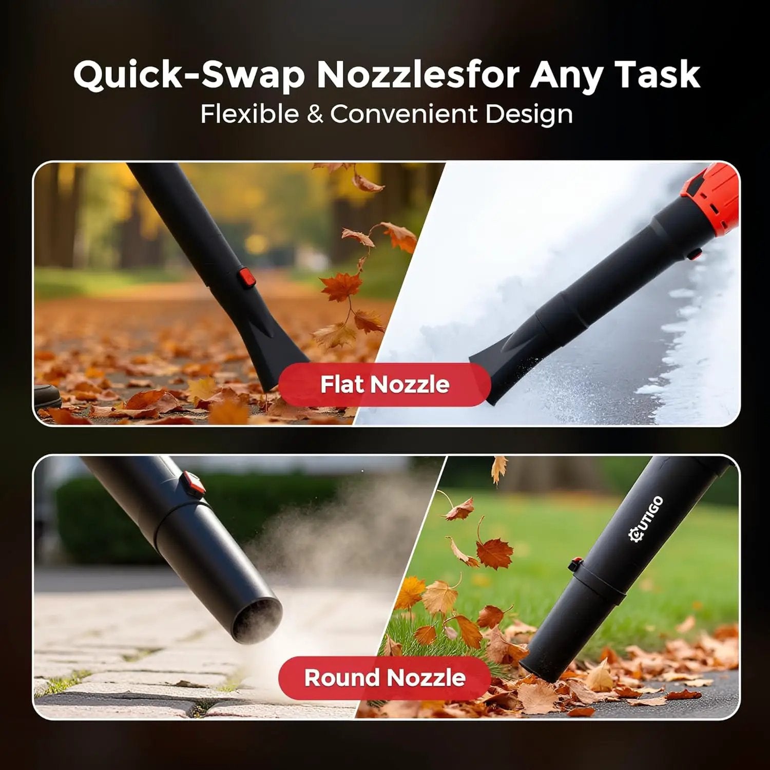 Leaf Blower, Cordless Leaf Blower with 2 x 4.5Ah Batteries and Fast Charger, 2 Speed Mode, Lightweight Leaf Blowers for Blowing Leaves, Patio Cleaning, Lawn Care and Dust by GreenHaven Gardens
