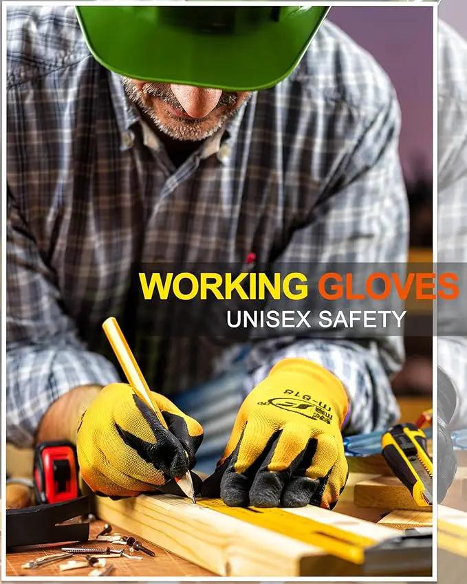 Nuogo 48 Pairs Gardening Gloves for Men Women Rubber Coated Safety Work Gloves Bulk for Gardening Construction Work by GreenHaven Gardens