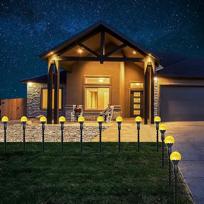 SEMILITS Solar Landscape Lights 12LED Bubble Beads Shaped Outdoor Solar String Lights for Path Garden Patio Decor by GreenHaven Gardens