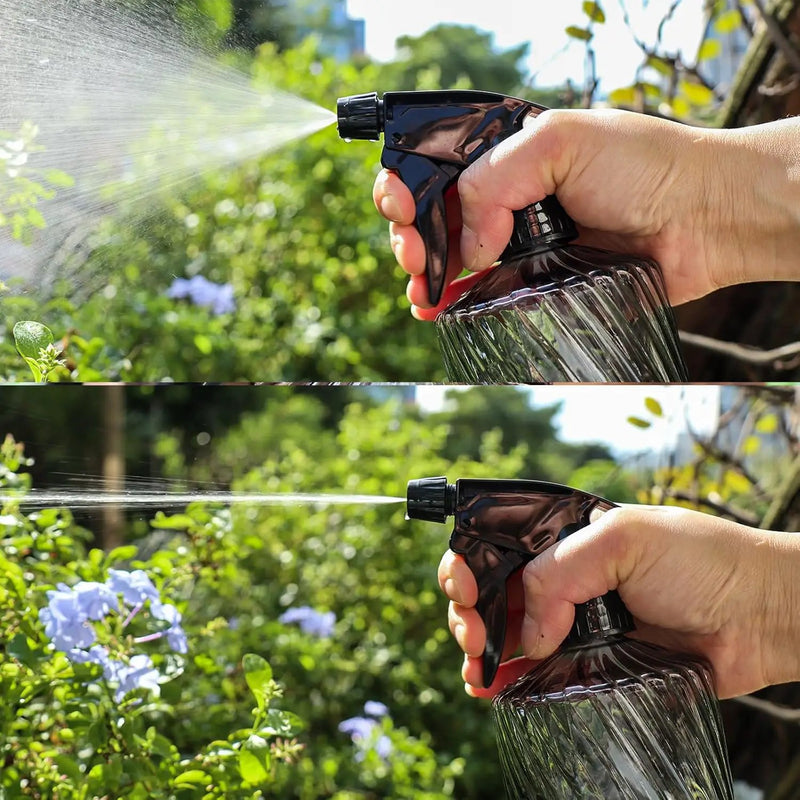 OFFIDIX Fine Mist Plant Mister,Handheld Pressure Glass Spray Bottles,0.45L/15.22oz Watering Can with Adjustable Nozzle for Outdoor Indoor Gardening and Cleaning Work(Diagonal Light Green) by GreenHaven Gardens