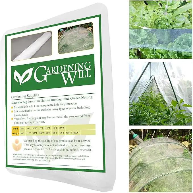 10x30Ft Mosquito Bug Insect Bird Fine Mesh Net Barrier Hunting Blind Garden Screen Netting for Protect Your Plant Fruits Flower by GreenHaven Gardens