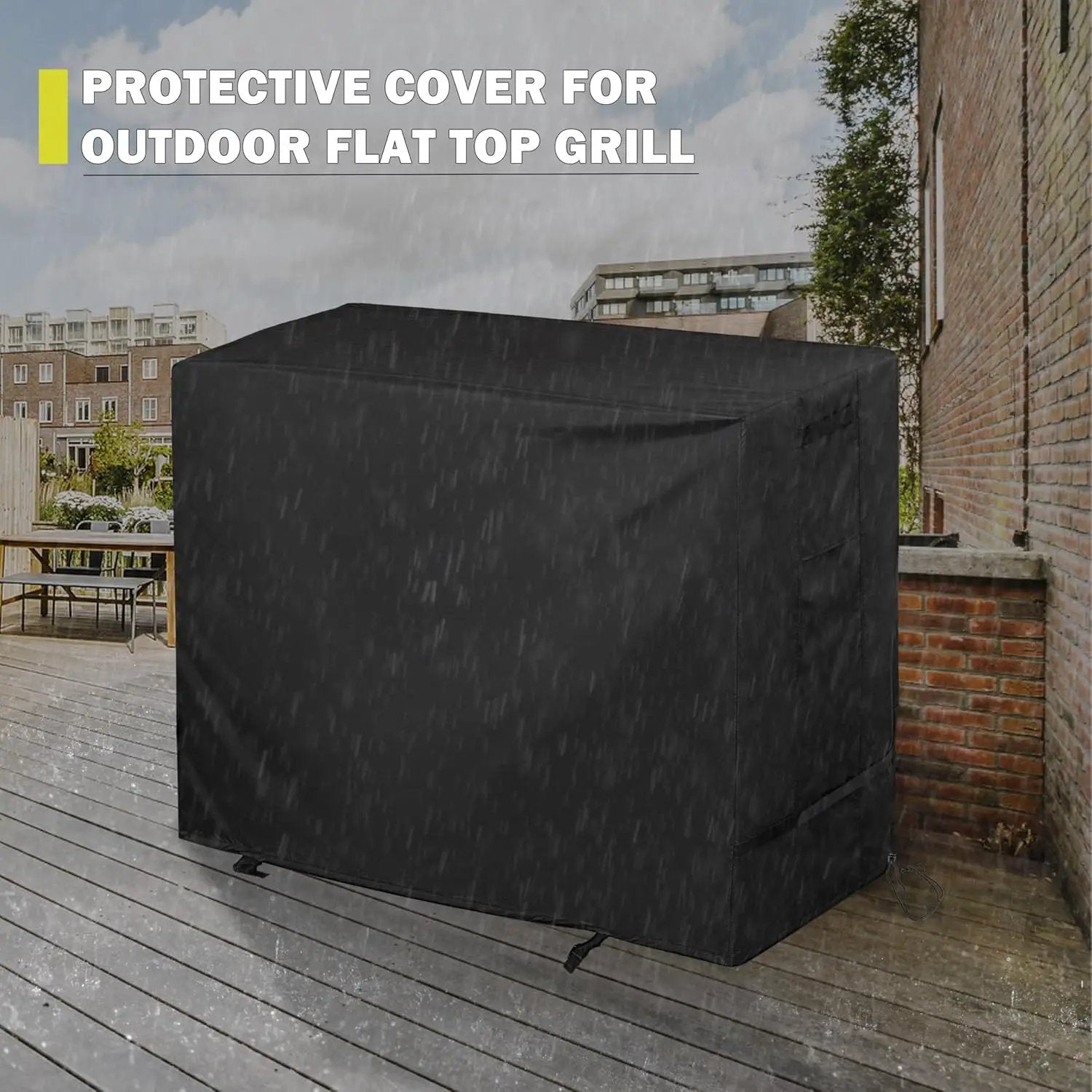 Grill Cover for Blackstone 2206 Original 28in Griddle, Flat Top Griddle Cover for Blackstone 28 Inch Grill with One Shelf by GreenHaven Gardens