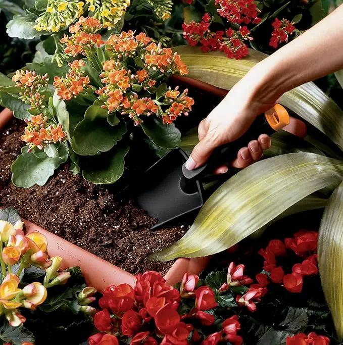 Fiskars House Plant Starter Tool Set with Set with Bypass Pruner, Trowel, Cultivator, and L/XL Garden Gloves for Indoor Gardening (4 Piece Kit) by GreenHaven Gardens