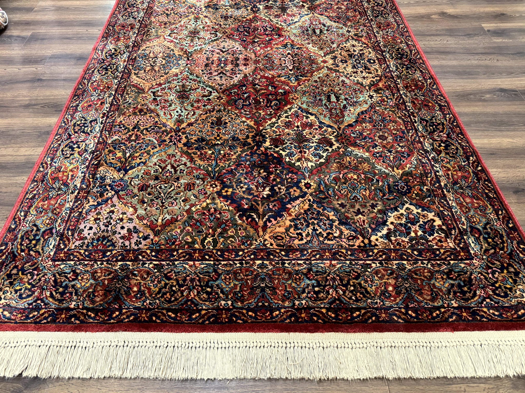 5.9 x 9 Karastan Rug Multicolor Panel Kirman #717, Original 700 Series, Wool by Jewel Rugs