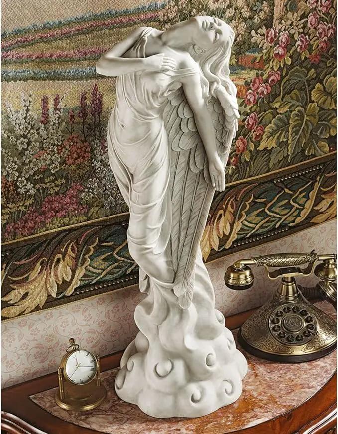 Design Toscano Ascending Angel Garden Statue, Medium, Antique Stone by GreenHaven Gardens