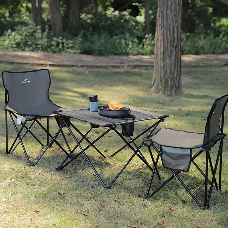 SUNNYFEEL Outdoor Folding Table | Lightweight Mesh Compact Camping Table, Roll Up Top 2 People Portable Camp Tables with Carry Bag for Picnic/Cooking/Beach/Travel/BBQ by GreenHaven Gardens