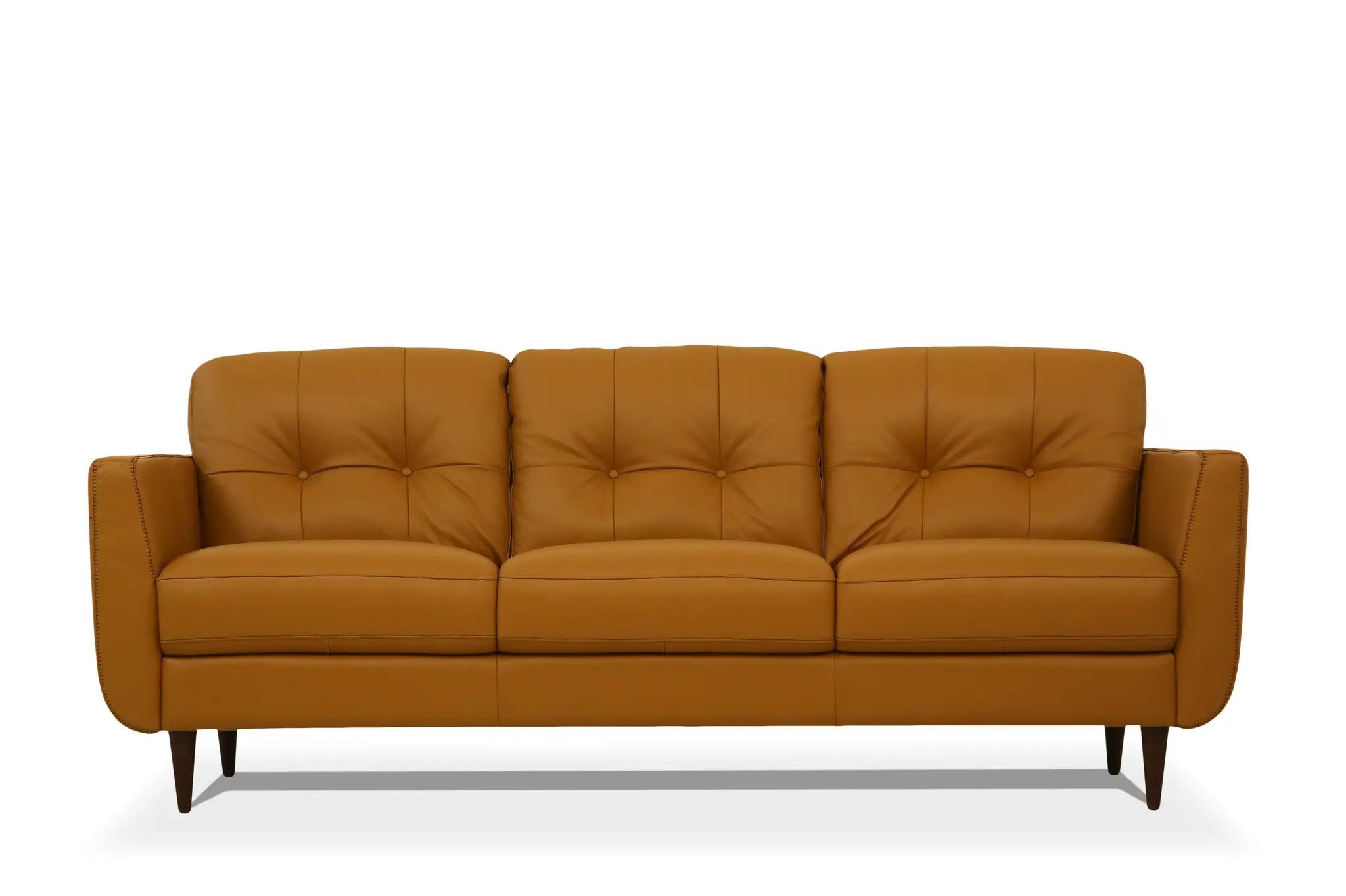 Radwan Camel Leather Sofa (Assembled) by HouseOfZazla