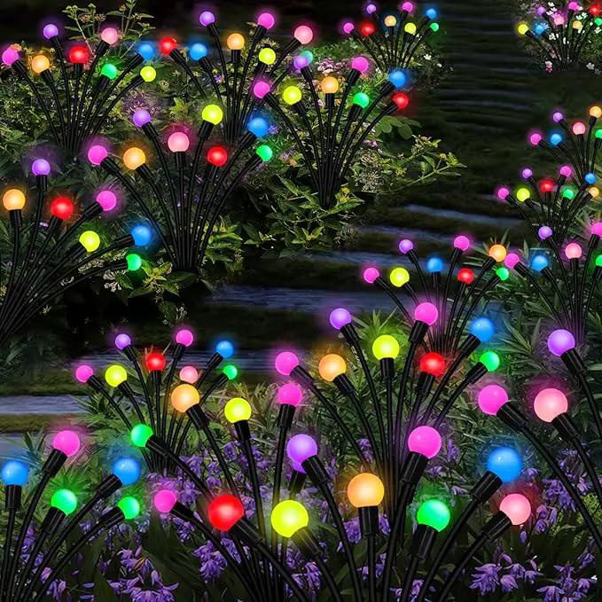 Kohlrabi Solar Garden Lights Outdoor, 6 Pack 60 LED Solar Firefly Lights Waterproof, Sway by Wind, Solar Swaying Light for Yard Patio Backyard Garden Planter Flower Bed Pathway Outdoor Decoration by GreenHaven Gardens
