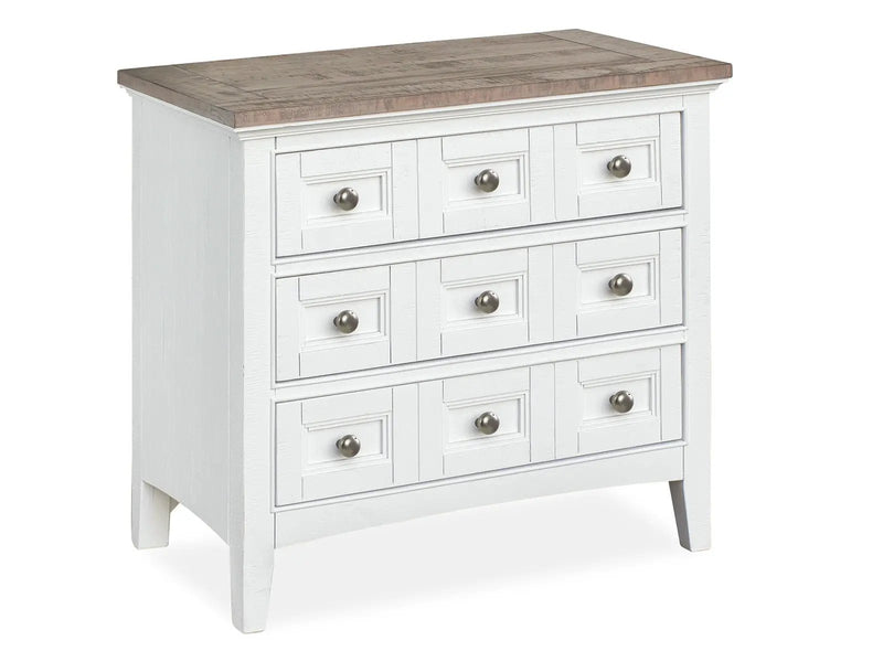 Heron Cove - Two Tone Drawer Nightstand - Chalk White And Dovetail Gray by Unique Piece Furniture