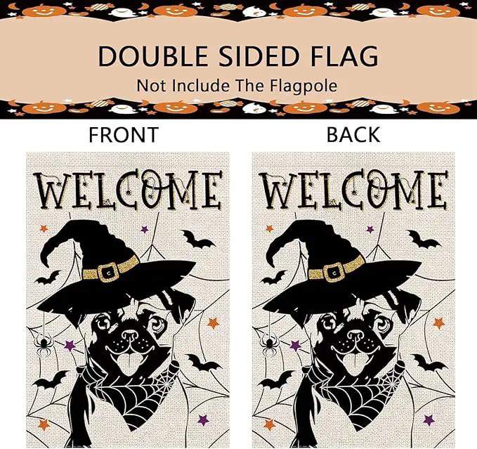 Seasonal Garden Flags Pug Dog Double Sided Flags Set of 11 Holiday Farmhouse Indoor Outdoor Yard Lawn Christmas Gifts Decorations 12.5x18 Inch by GreenHaven Gardens