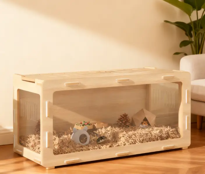 Hamster Cage with Easy View, Air Vents & Openable Roof by HouseOfZazla