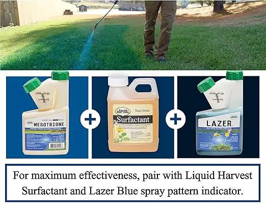 Liquid Harvest Mesotrione - 32oz - Mesotrione Concentrate (Compare to Tenacity) - Pre and Post-Emergent Weed Killer for Lawn and Turf Grasses by GreenHaven Gardens