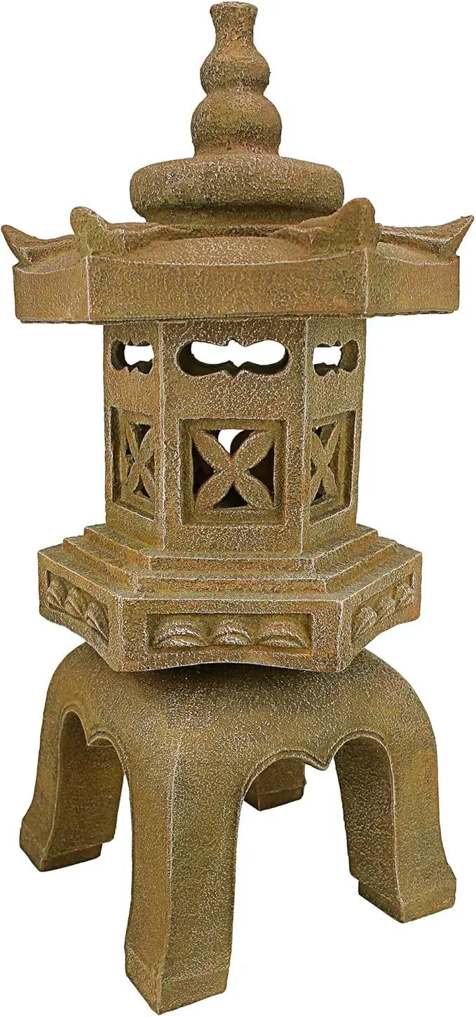 Design Toscano SS8577 Sacred Pagoda Lantern Asian Decor Garden Statue, Large, Gothic Stone by GreenHaven Gardens