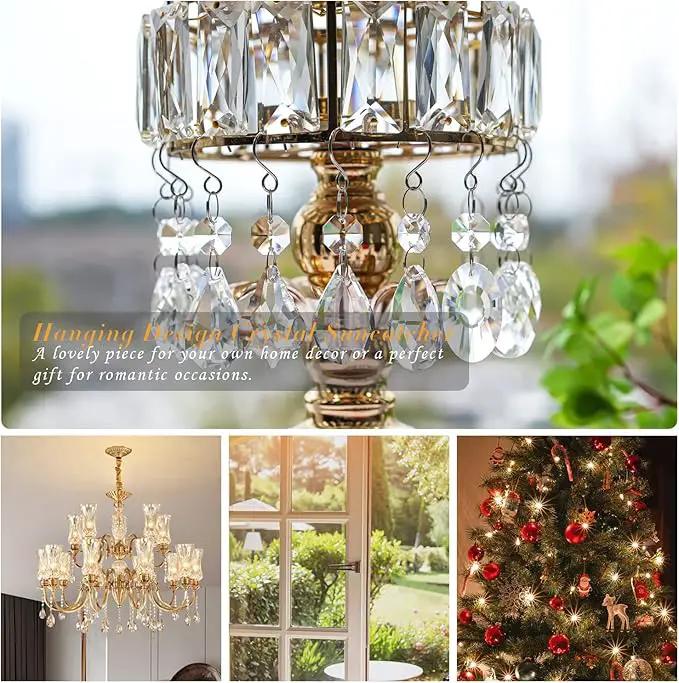 KANPURA 12pcs Glass Crystal Chandelier Prisms,Rainbow Hanging Crystals Suncatcher for Window,Home Decor(Clear) by GreenHaven Gardens