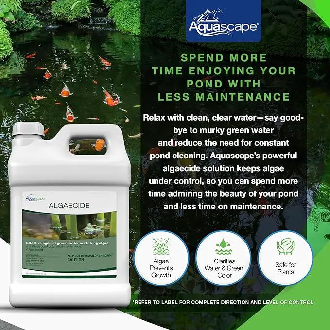 Aquascape Algaecide for Ponds, Waterfalls, and Fountains – Large-Scale Algae Control, 2.5 Gallons / 9.46 L, 96053 by GreenHaven Gardens