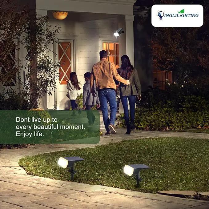 DINGLILIGHTING Waterproof Solar Lights Outdoor: IP65 Led Spot Light Decorations for Garden - 3 Lighting Modes Solar Powered for Yard - Dust to Dawn Uplighting Landscape Pathway Drive Patios 6PC Warm by GreenHaven Gardens