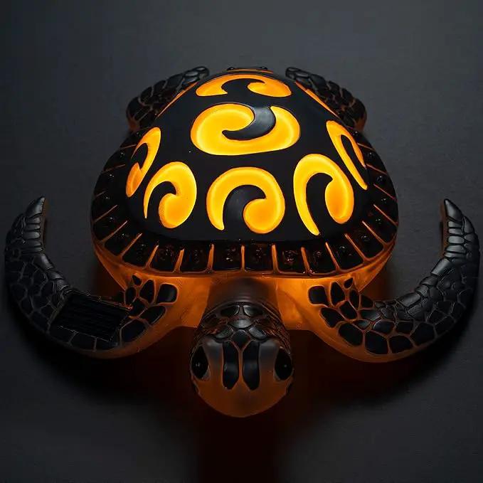 VP Home Tribal Sea Turtle Solar Powered Outdoor Decor Garden Light with LED Glowing Shell Great Addition for Your Garden, Decorations for Outside Patio Lawn Yard by GreenHaven Gardens