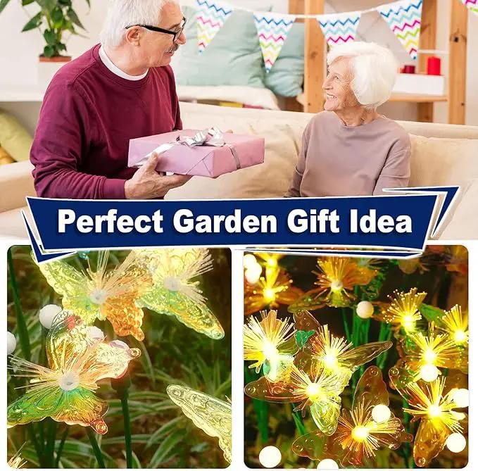 TONULAX Solar Firefly&Butterfly Garden Lights - Outdoor Light for Yard Decoration, Larger Solar Panel, Waterproof LED Garden Lights for Pathway&Holiday Decor (2pack) by GreenHaven Gardens