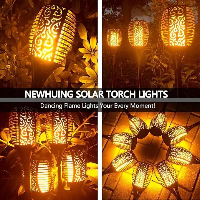4PCs Solar Torch Lights Outdoor, 43 inch 96 LED, Waterproof Landscape Garden Pathway Light with Vivid Dancing Flickering Flames, with Auto On/Off Dusk to Dawn, for Christmas Lights Decoration by GreenHaven Gardens