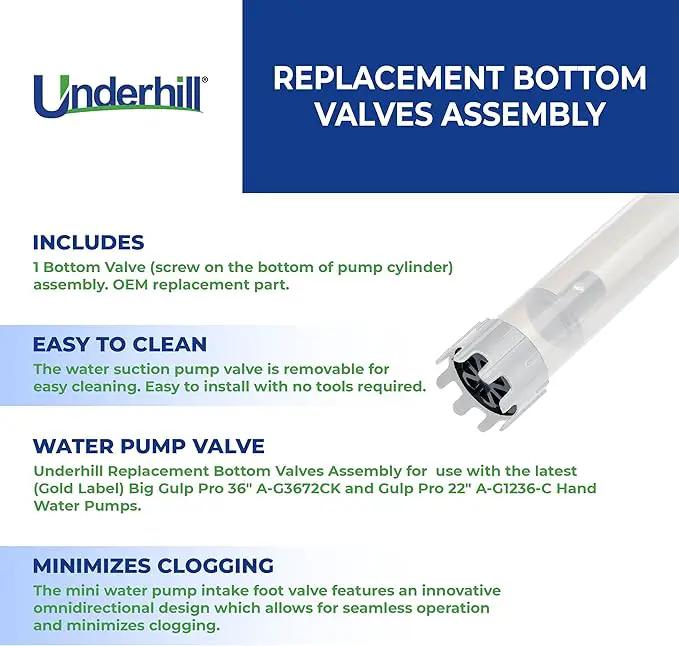Underhill Bottom Valves for Water Pump Big Gulp Pro 36 Inch and Gulp Pro 22 Inch Pumps, Replacement Parts, Repair, Fluid Transfer, A-GRPBV by GreenHaven Gardens