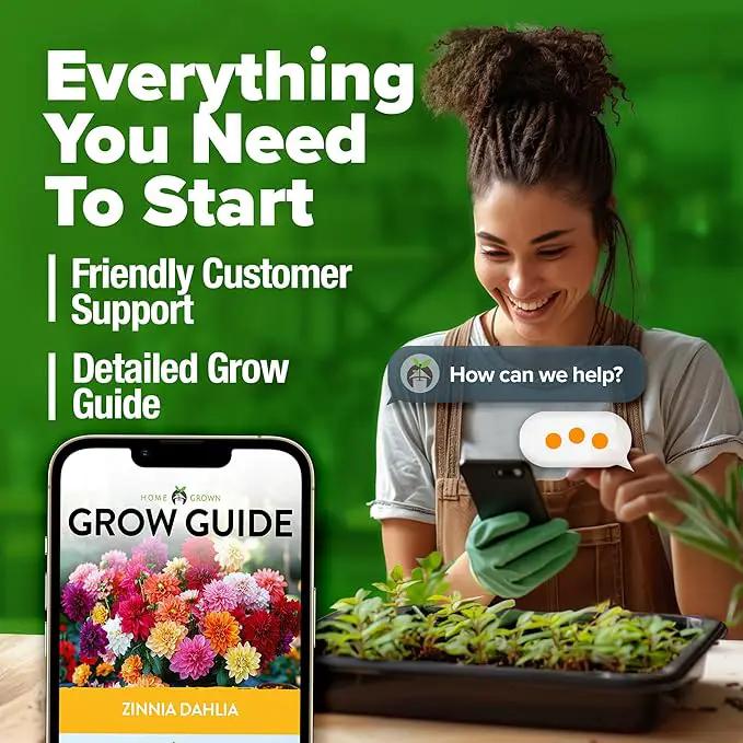 HOME GROWN 𝗨𝗦𝗔 𝗣𝗥𝗘𝗠𝗜𝗨𝗠 Zinnia Dahlia Seeds Pack for 2025 – 524 𝗡𝗢𝗡-𝗚𝗠𝗢 Flower Seeds | Vibrant Zinnia Elegans for Pollinator Gardens, Borders & Containers | Easy-to-Grow Outdoor Blooms by GreenHaven Gardens