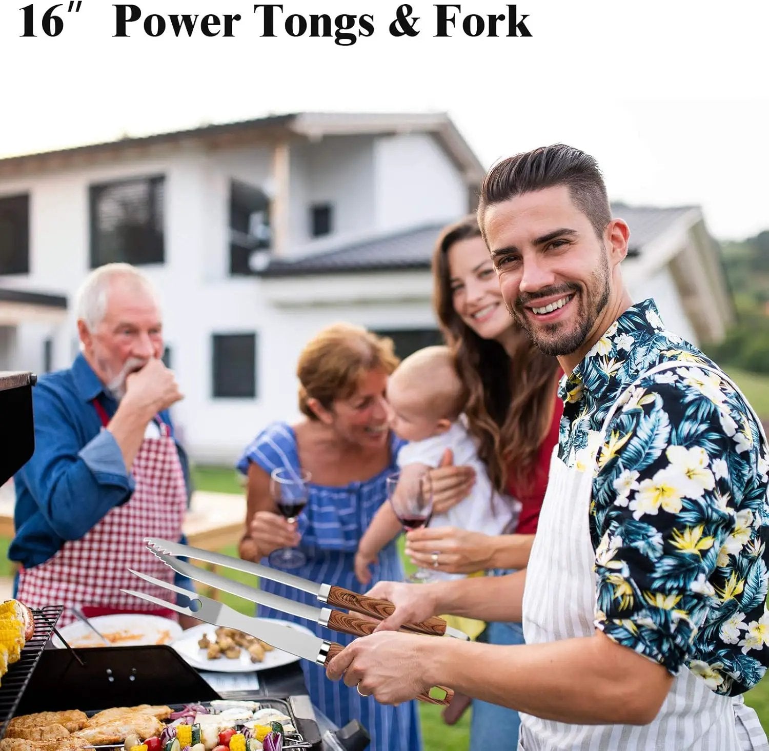 ROMANTICIST 27pcs Heavy Duty Grilling Gifts for Men Dad Fathers Day, Extra Thick BBQ Accessories Tools Set, Stainless Steel Grill Utensils Kit with Meat Claws, Carrying Bag for Outdoor Camping Brown by GreenHaven Gardens