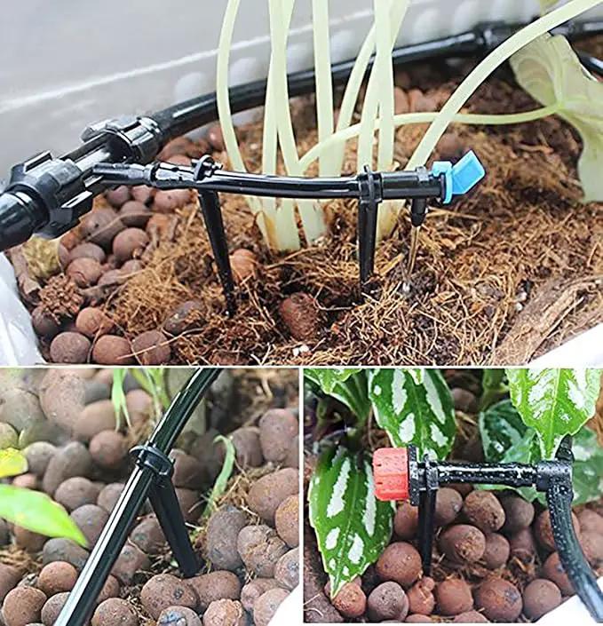 50 Pcs Irrigation Support Stakes for 1/4-Inch Tubing Hose by GreenHaven Gardens