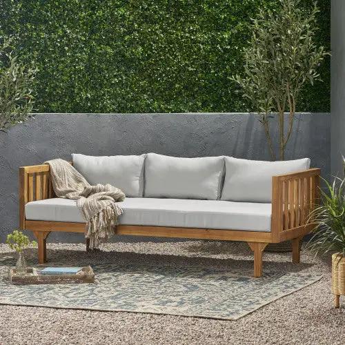 Acacia Wood Patio Furniture Set: Outdoor Daybed & Coffee Table by HouseOfZazla