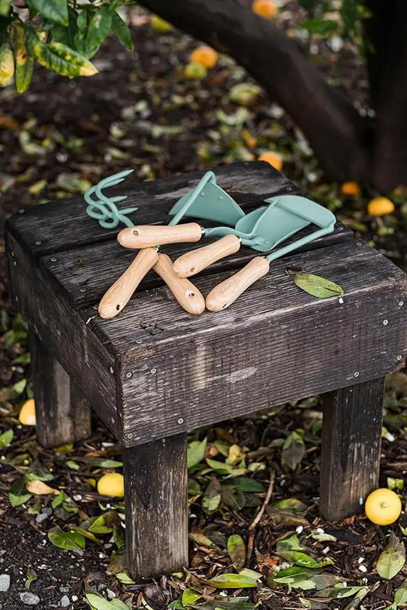 Barebones Japanese Weeding Hoe - Hoe Garden Tool - Durable Stainless Steel Hand Tool for Weeding and Digging (Ash/Mint) by GreenHaven Gardens