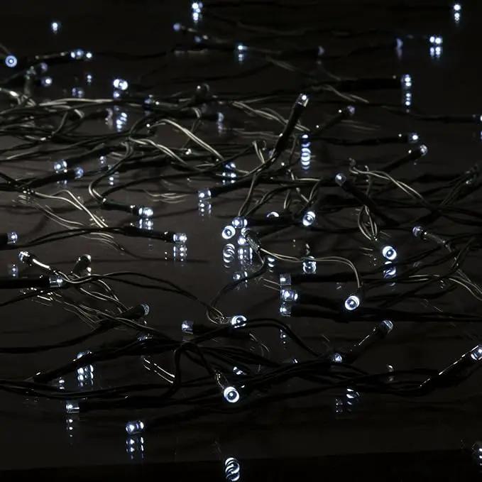Pure Garden Solar Powered LED String Lights - 39-Foot Outdoor Lighting with 100 White Bulbs - Fairy Light with Steady or Twinkle Mode by GreenHaven Gardens