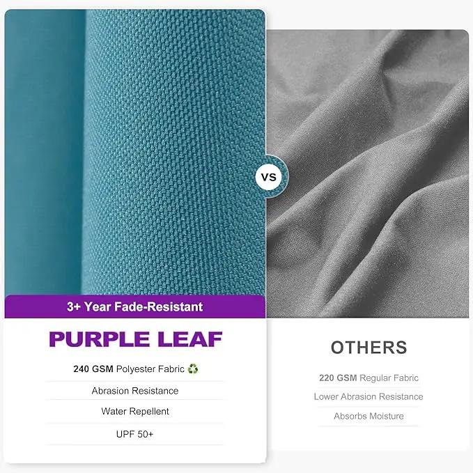 PURPLE LEAF 9.8' X 9.8' Tilting Patio Umbrella with Base Outdoor Cantilever Swivel Square Umbrella with Tilt Aluminum Offset Umbrella with 360-degree Rotation for Garden Deck Pool Patio Turquoise Blue by GreenHaven Gardens