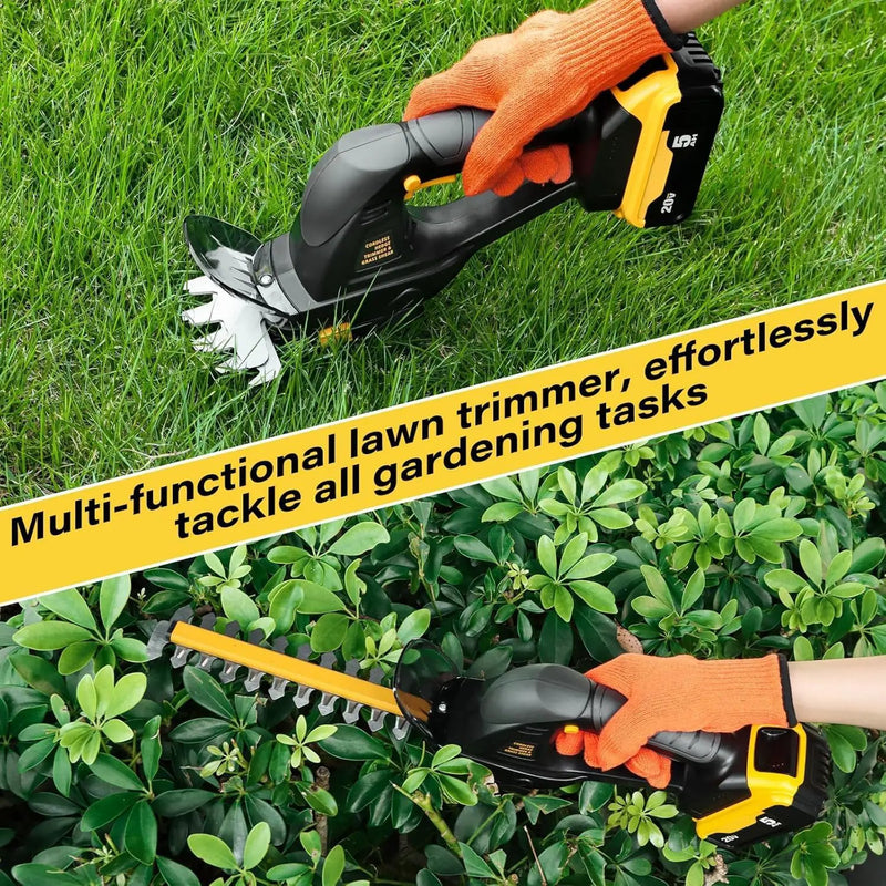 Hedge Trimmer Cordless for DEWALT 20V MAX Battery, 1500RPM Grass Trimmer Electric Hedge Trimmer, 2 in 1 Design for Yard, Garden, Lawn Care(Battery Not Included) (Black) by GreenHaven Gardens