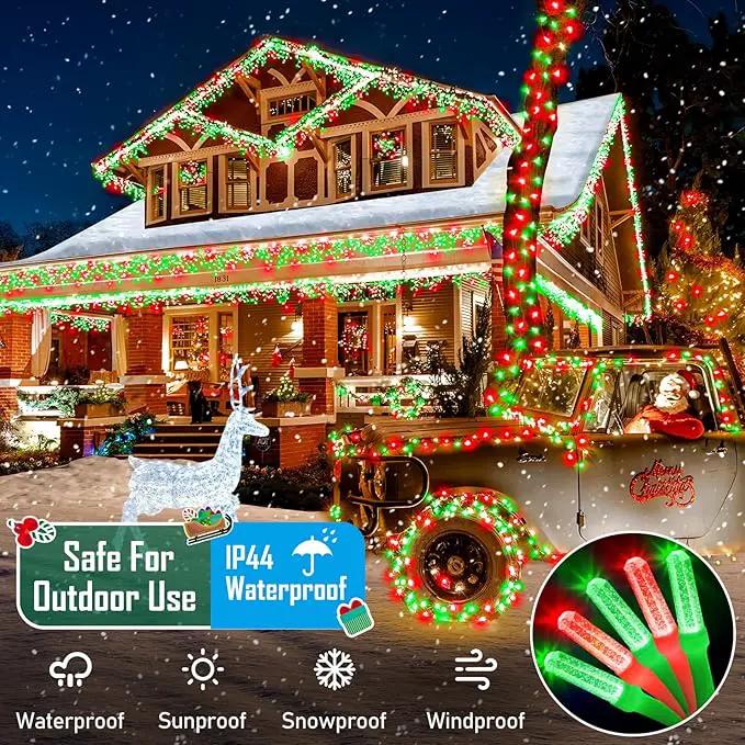 Heceltt 1600 LED 630 FT String Lights Outdoor, 8 Modes Christmas Lights Plug in, Waterproof Led String Lights with Timer and Memory for Christmas Home Party Tree Decorations (Red and Green) by GreenHaven Gardens