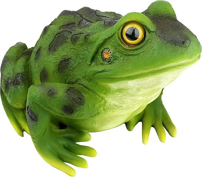 Design Toscano QM20510 Ribbit The Frog Garden Toad Statue, 9", Full Color by GreenHaven Gardens
