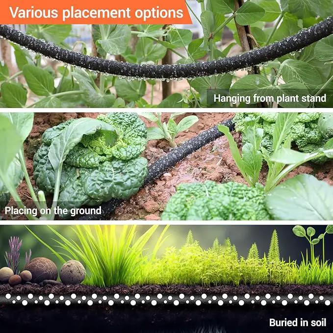 MAMIZO Soaker Hose Kit 150 ft 1/2", Solid Brass Connectors Rubber Longer Lasting, Heavy Duty Drip Hose to Save 70% Water, Soaker Hose for Garden, Lawn and Yard by GreenHaven Gardens