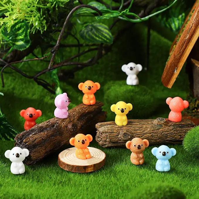 90 Pcs Resin Koala Miniatures Mini Animals Figures Cute Koala Figurine Fairy Decor Animal Ornament for Garden Landscape Home Accessories Craft Cake Decoration DIY by GreenHaven Gardens