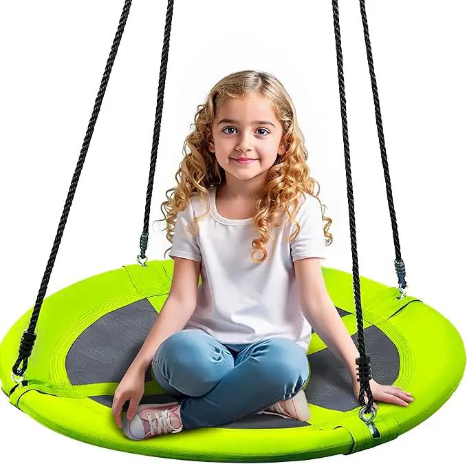 TURFEE Swing for Outdoor Swing Set - Pack of 1 Swing Seat Replacement Kit with Heavy Duty Chains - Backyard Swingset Playground Accessories for Kids (Green) by GreenHaven Gardens