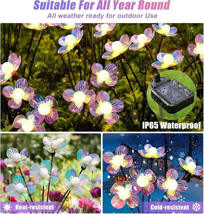 Solar Garden Lights Outdoor,New Upgraded Solar Firefly Lights Waterproof,Sway by Wind,Perfect Gardening Gifts for Women, Holiday Decoration by GreenHaven Gardens