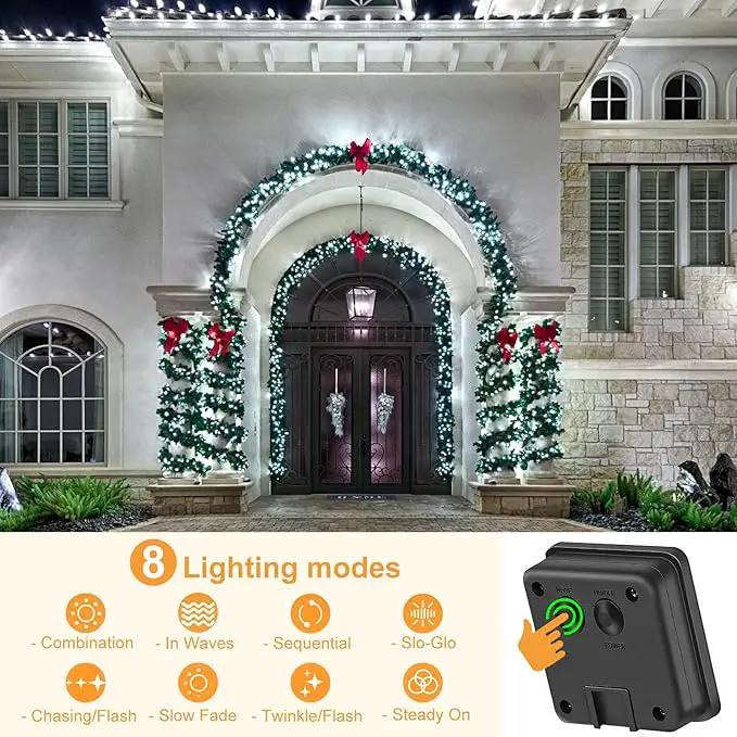 2 Pack Solar String Lights for Outside, Each 39Ft 120 LED Solar Lights Outdoor, 8 Modes Waterproof Solar Powered Fairy Twinkle Light for Backyard Patio Tree Party Garden Decoration, White by GreenHaven Gardens
