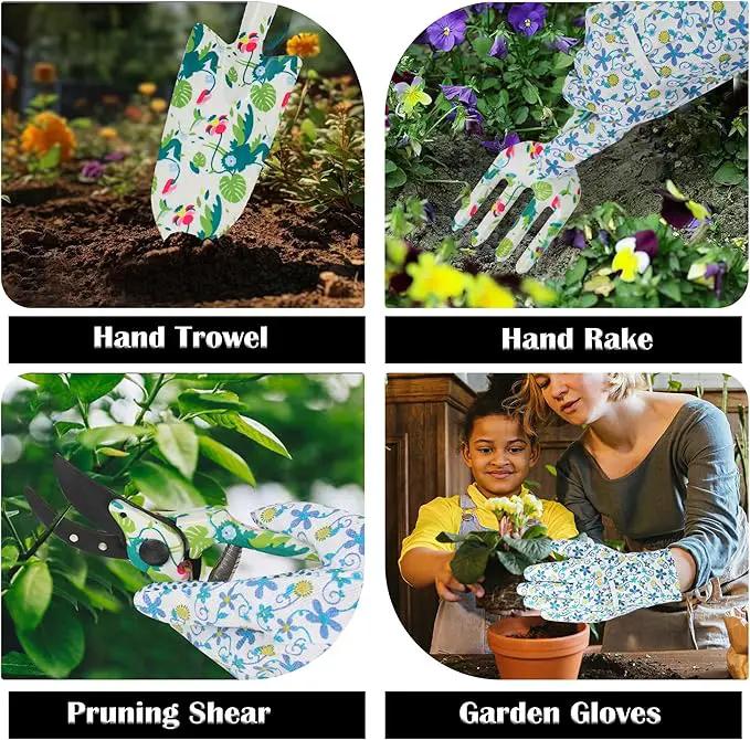 Garden Tool Set 10 Pcs, Heavy Duty Gardening Hand Tools with Garden Tool Bag, Mom Gifts for Mothers Day, Gardening Gifts for Women Garden Lover, Birthday Christmas Thanksgiving for Mom Grandma by GreenHaven Gardens