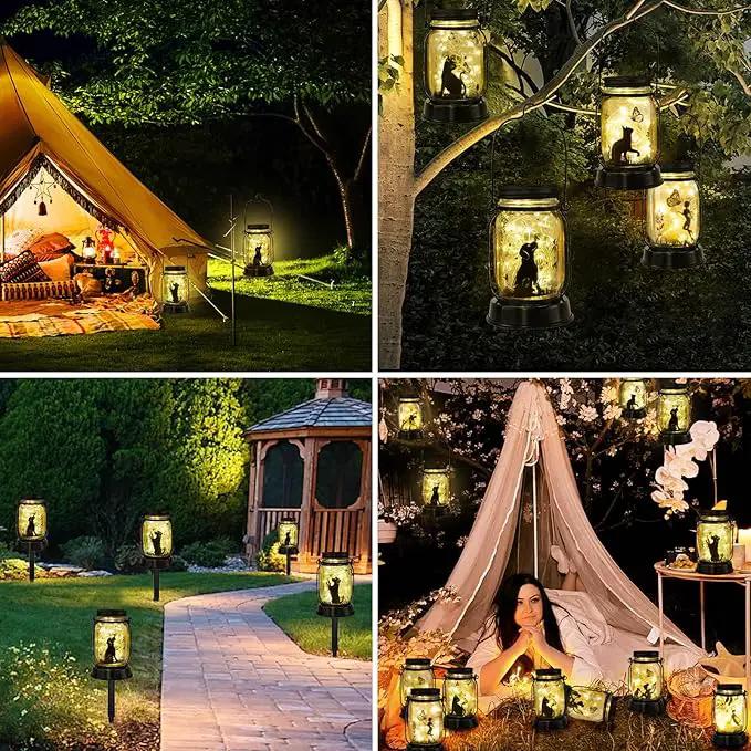 Dog Solar Lanterns Dog Lover Gifts for Women Men Dog Lovers Gifts Hanging Dog Lanterns with Stake for Yard Lawn Garden Decor Waterproof Dog Lights by GreenHaven Gardens