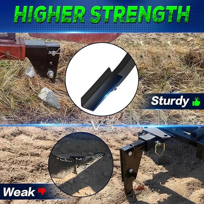3 Point Trencher Ripper Attachment fit 2" Receivers, Hitch Mounted Ripper for Tractor Lawn Mower ATV UTV, Adjustable Subsoiler Plow with Replacement Plough Blade in Garden Farm Bury Pipes Sow Seeds by GreenHaven Gardens