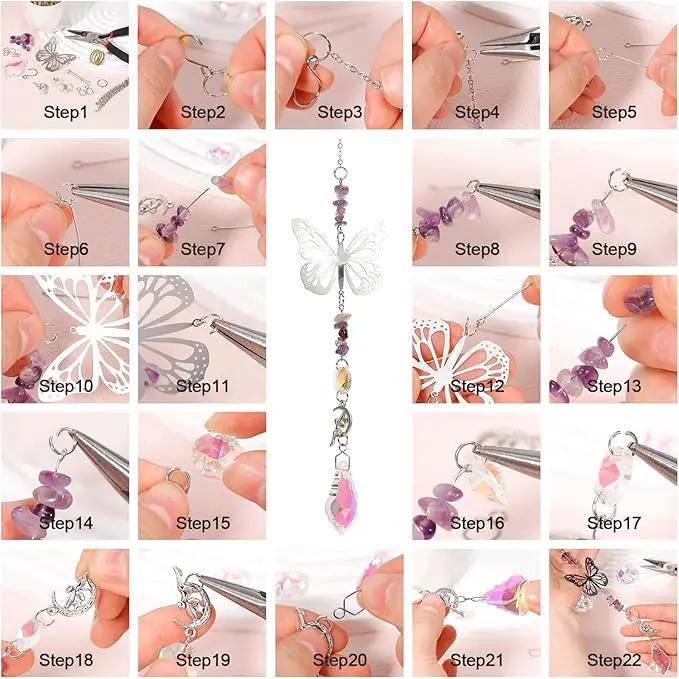 10 Set DIY Suncatcher Making Kits,Crystal Suncatcher Prism Hanging Kit with Hooks/Chain Rainbow Maker,Make Your Own Decorative Hanging Suncatcher for Adults Wedding Windows Home Garden by GreenHaven Gardens
